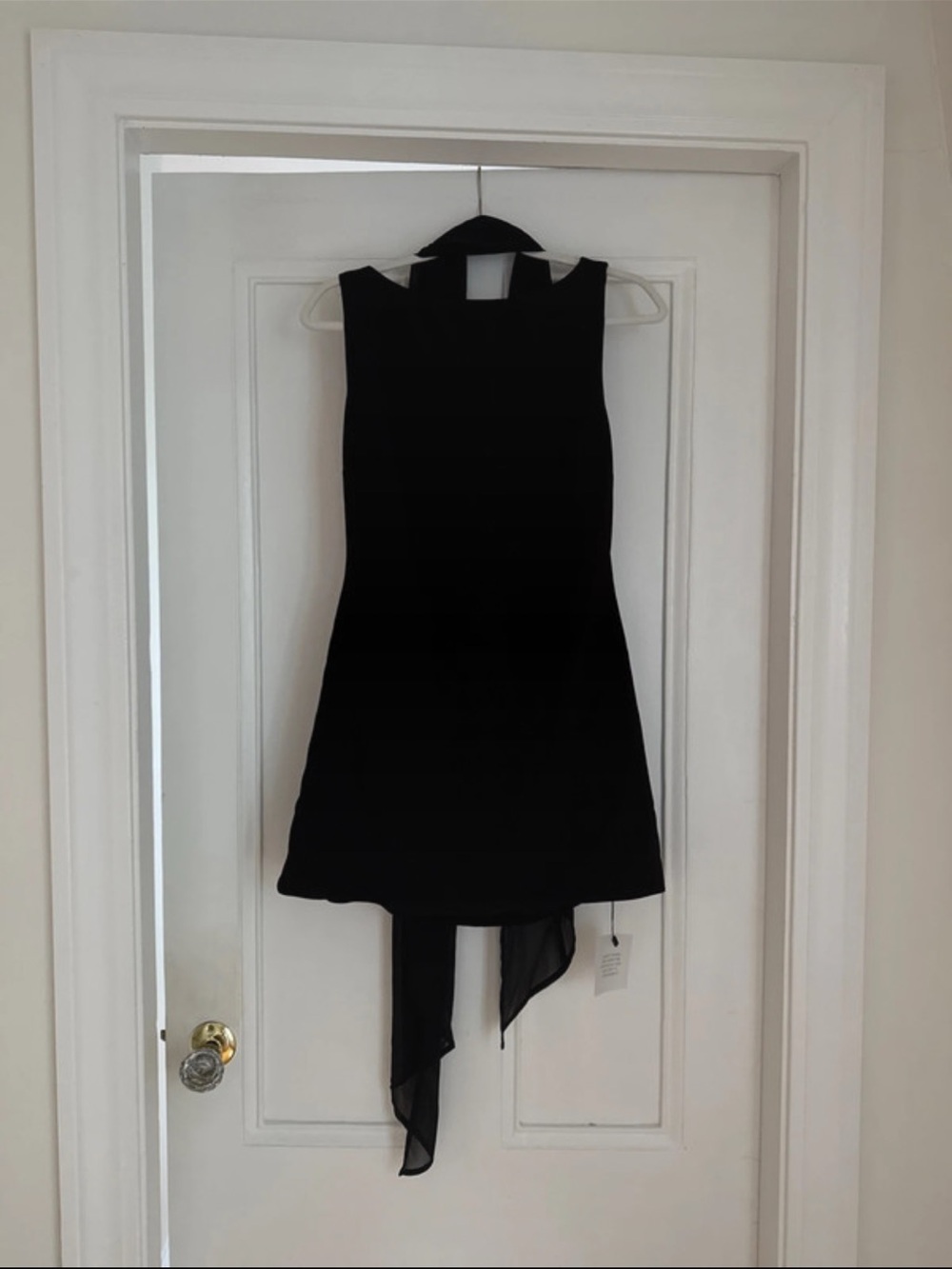 House of Harlow X Revolve Cameron Mini Dress in Black, optional scarf